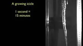 A growing icicle