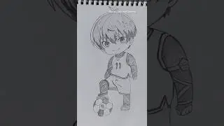 Isagi Yoichi(chibi)#drawing #art #anime sketch#blue lock#viral #trending #shorts