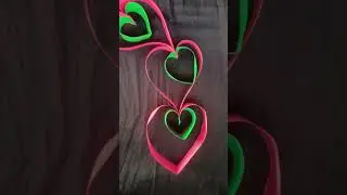 How to make paper heart chains//Saraswati Puja decoration ideas❤️ #youtubeshorts #craft #diy #shorts