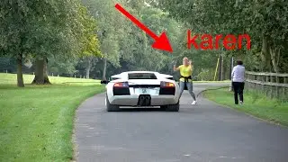 KAREN BEING KAREN AT THE BIGGEST SUPERCAR MEET IN UK | 1500 Cars | Supercars Leaving!