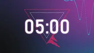 5 Minute Countdown Timer - 80s retro theme