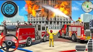 Fire Truck City Rescue Simulator - 911 US Emergency Fire Truck Driving 3D - Android Gameplay