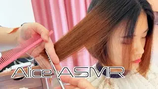 🌈Real Hairshop ASMR 진짜 헤어디자이너가 작업하는 여자 단발머리 커트 숏컷추천 노토킹 편안한 가위소리✂️