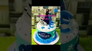 how to design a simple frozen cake? @ChariesTabon-in1ln #cake #cakedesign #frozencake