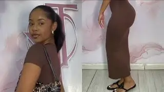 Grwm to go Grocery Shopping | Instagram Brand Eloquent Brown Fitted Dress + Accessories 