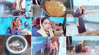 aaj humne kya kya kiya!! village life style vlog!! poor family life....