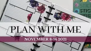 PLAN WITH ME | NOVEMBER 8-14 2021 | HORIZONTAL LAYOUT | HAPPY PLANNER | JOURNALING | AUTUMN BLOOMS
