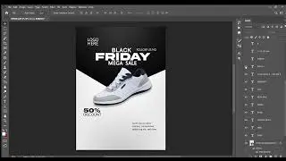 New Stylish Shoes Poster Design 2025 | Trending Footwear Banner | Shoe Ad Poster Design