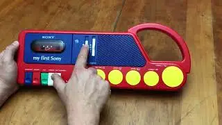 Vintage My First Sony TCM-4040 Cassette Recorder with Sound Pads NEW IOB Tested