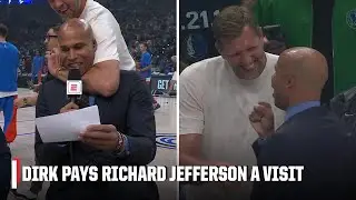 Dirk Nowitzki puts Richard Jefferson in a headlock 🤣 | NBA on ESPN