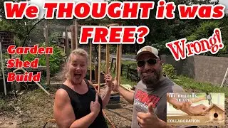 TRYING TO BUILD A GARDEN SHED FOR FREE  #buildingskills family compound, tiny house, DIY, cabin