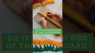 DIY Wool Marigold Flower Toran for Diwali