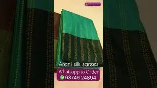 🌺🌺🌺Arani silk sarees To order 6374924894 #saree #silksarees #trendyfashion
