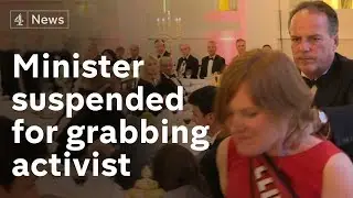 Mark Field suspended as minister after grabbing protester