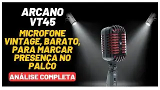 Microfone LINDO para Cantores - Arcano VT45BK1