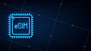 eSIM Embedded SIM card icon symbol concept. new chip mobile cellular communication technology