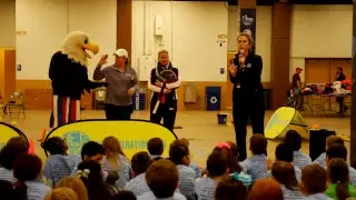 USTA Net Generation clinic with 300 kids from Buncombe County Elementary Schools