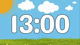 13 Minute Cute Calm Summer Classroom Timer (No Music, Happy Harp Alarm at End)