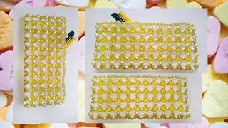 Crystal  Beaded Pencil Case/beaded pouch/beaded bag tutorial ||Nomi. Namita crafts||