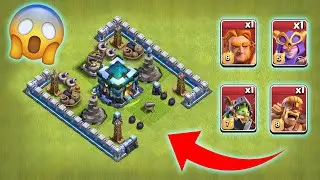 Level-1 Defence Troll Base vs All Super Troops | Clash of Clans | *Satisfying Attack* | NoLimits