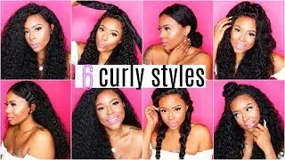 6 WAYS TO STYLE CURLY SUMMER HAIR | THE BEST CURLY WIG EVER