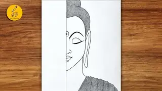 Gautam Buddha Drawing And Pencil Shading | How to Draw Gautam Buddha | Drawing Of God