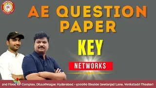 TSSPSC AE KEY 2023 |TSSPSC AE QUESTION PAPER 2023 | TSPSC AE NETWORKS KEY | TSPSC AE EXAM | SAIMEDHA