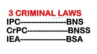 🔥 3 New Criminal Laws 2025 | BNSS, BNS, BSA Explained 📚 | Important for SSC Exams ✨