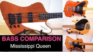 5 BASS COMPARISON [Mississippi Queen bass cover] - Gibson vs Mike Lull vs Musicman vs Ibanez