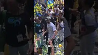 Klay took a tumble during the Warriors parade 😅 | #shorts