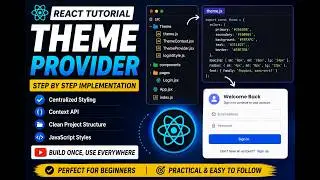 React Theme Provider Tutorial | Centralized Styling with ThemeContext & JavaScript Styles | Beginner