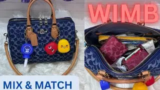 Смешивайте и сочетайте: что в моей сумке? Джинсы Coach Large Denim Rowan #coach
