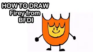 How to Draw Firey from BFDI Easy |YouTube