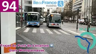 🚍BUS 94 (RATP) : Trajet à bord d’un GX337 SE (3p) n°1476. (Toute la ligne en trajet complet)