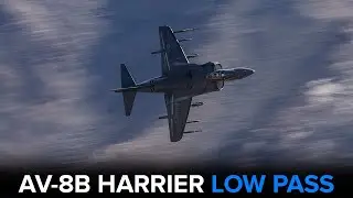 Awesome US AV-8B Harrier Extreme Low Level Flying While Dropping Bombs