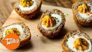 How To Make Deviled Scotch Eggs | Deviled Egg Recipes | Party Appetizers | Twisted