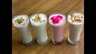 Lassi Recipe 4 ways| Easy Lassi Recipes| Masala Lassi| Rose Lassi| Sweet Lassi| Amritsari Peda Lassi