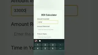 ROI CALCULATOR USING HTML CSS JAVASCRIPT 