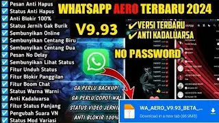 WhatsApp Aero Terbaru 2023 || wa Aero versi 9.93 Anti Kadaluarsa