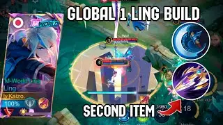 I Tried GLOBAL 1 LING BUILD And EMBLEM While Using Hardest Ling Skin