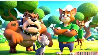 Gao Wale AI Cartoon first' video and enjoying your mood/ #cartoon #villagelife #catfamily #aicartoon