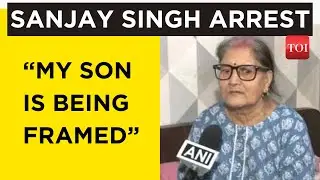 AAP MP Sanjay Singh seeks mother's blessing before arrest | Radhika Singh Claims 'Sanjay is Framed'