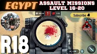 Sniper fury R18 Egypt Assault Missions 16-20 | Sniper Fury gameplay | Invincible Sigog