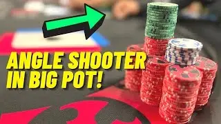 I Flop A Set vs ANGLE SHOOTER in Big Pot… Wait Til You See What Happens! Poker Vlog #61