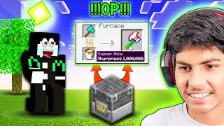 Minecraft, But Smelting Gives OP ENCHANTS...