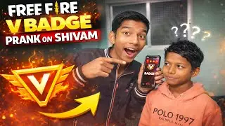 🤬 Free fire fake V badge prank on shivam 🤟