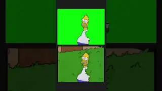 Homer Simpson Disappears Into The Bush - Green Screen