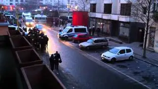 Liebig 14 Ankunft Polizei zur R&auml;umung um 08.00 Uhr