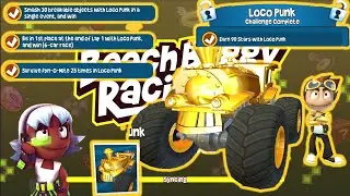 Complete Loco Punk Gold Skin - Loco Punk + Rez Outfit - Beach Buggy Racing 2