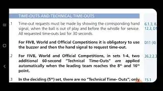 ACC Volleyball Time-out, Technical- Time outs & Time Interval Between Sets